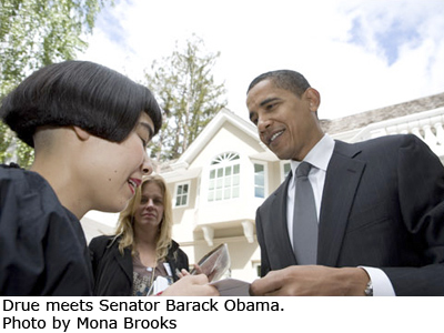 Barack Obama and Drue Kataoka