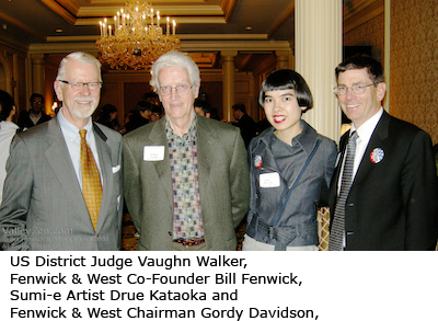 Judge Vaughn Walker, Bill Fenwick, Drue Kataoka and Gordy Davidson