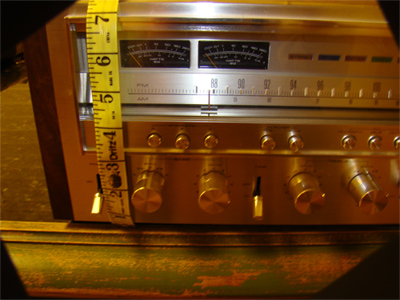 amplifier with measuring tape
