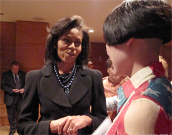 Drue and Bill meet Michelle Obama