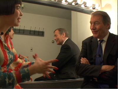 Charlie Rose, host Charlie Rose show interviewed by Drue Kataoka Charlie Rose and Drue