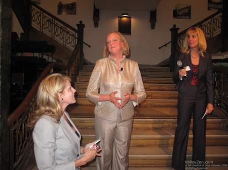 Jillian Manus, Julie Vandermost and Meg Whitman