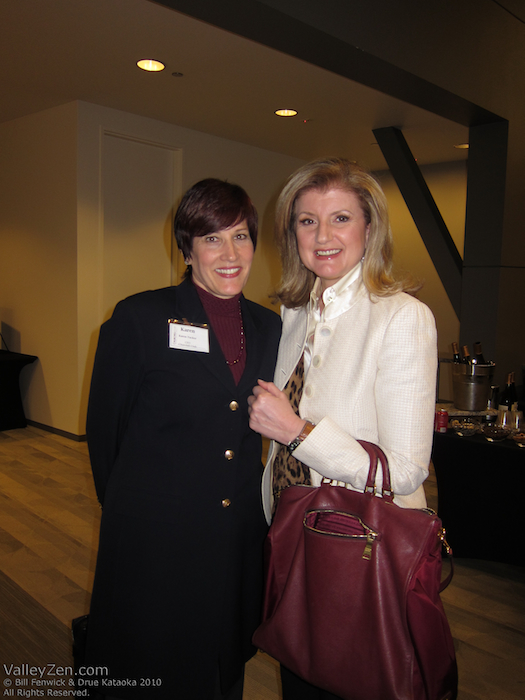 Arianna Huffington and Karen Tucker